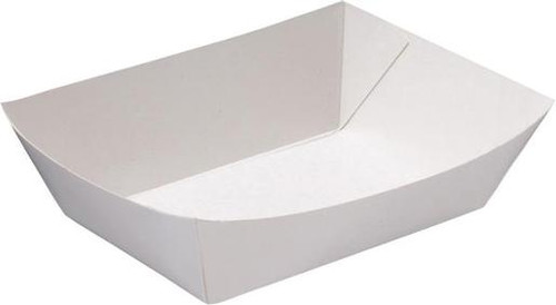 CAST AWAY TRAY CARDBOARD WHITE 4 (CA-TR4-W) 100S