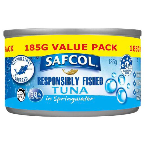 SAFCOL TUNA SPRINGWATER 185GM (Carton of 12)
