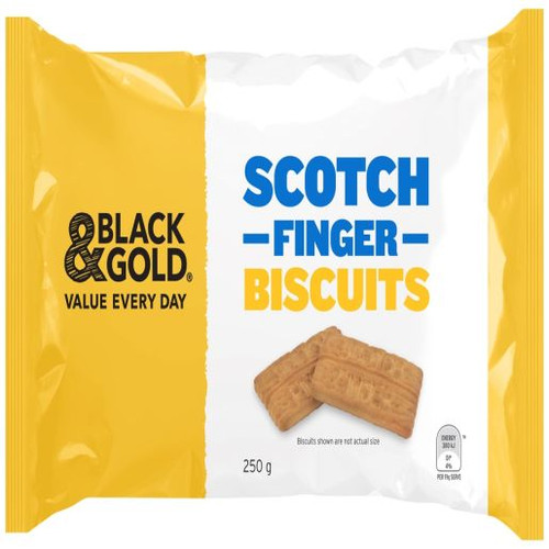 BLACK & GOLD SCOTCH FINGER BISCUITS 250GM (Carton of 20)