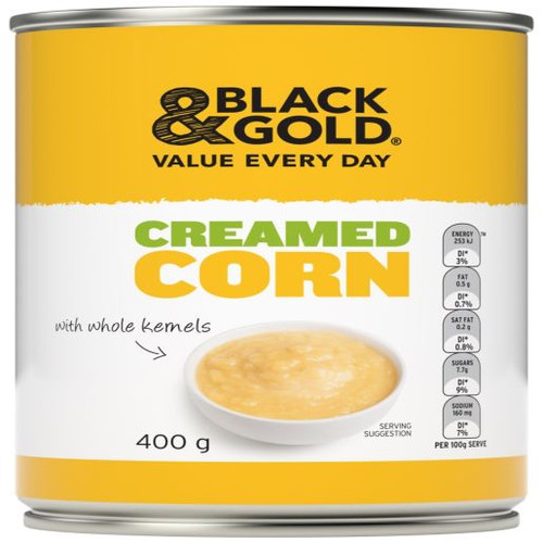 BLACK & GOLD CREAMED CORN 400GM (Carton of 24)