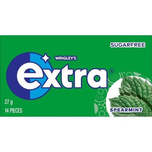 WRIGLEYS EXTRA SPEARMINT ENVELOPE PACK SINGLE 27GM (Carton of 24)