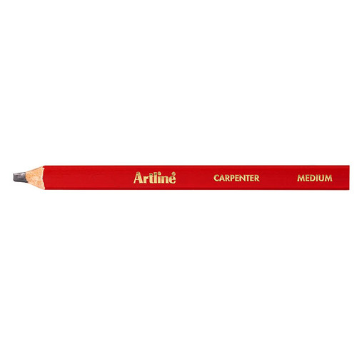 ARTLINE PROFESSIONAL CARPENTER PENCIL MEDIUM RED BOX 50