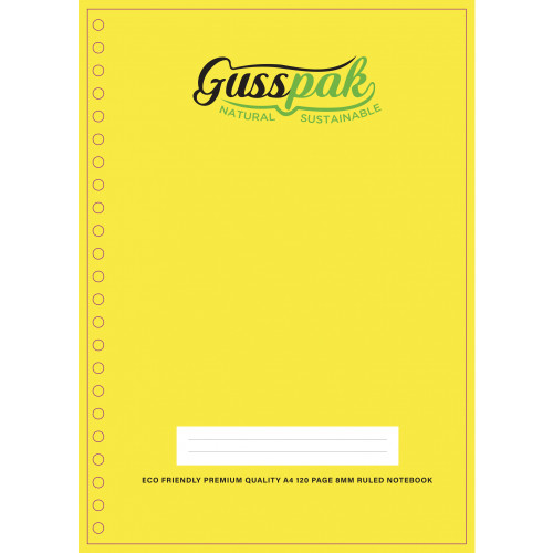 Gusspak Spiral Bound Notebook A4 Side Opening 120 Page Pack of 5