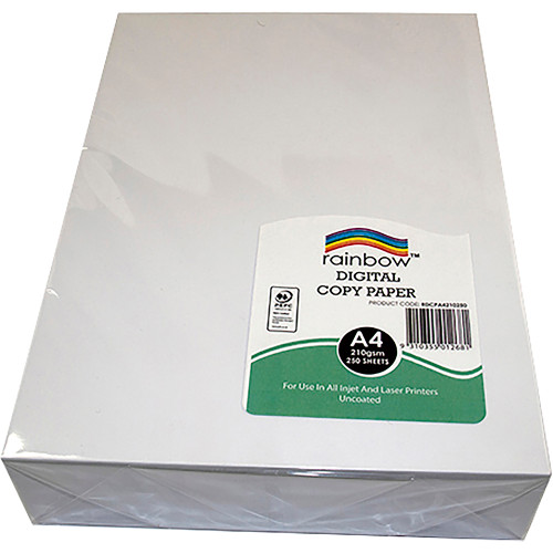 Rainbow PEFC Matte Digital Copy Paper A4 210gsm White Pack of 250 Sheets