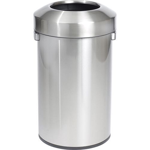Compass Round Urban Bin Open Top 60 Litres Stainless Steel, Each
