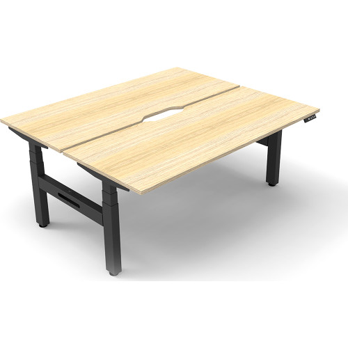 Rapidline BOOST+ Back to Back Workstation 2 Person 1800W x 1500D x 1270mmH Oak/Black