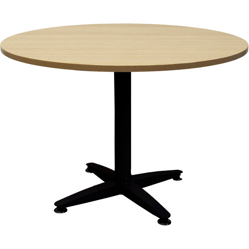 Rapidline 4 Star Round Table 1200D x 730mmH Oak Top Black Base