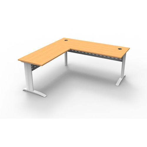 Rapidline Span Desk And Return 1800/1100W x 700/600D x 730mmH Beech/White