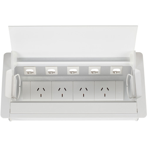 Rapidline Table Surface Mounted Service Box 4 GPO White