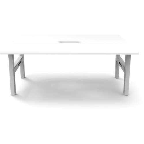 Rapidline Boost Static Back To Back Workstation 2 Person 1800Wx1800Dx730mmH White/White