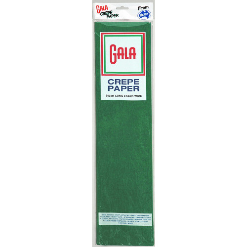 Alpen Gala Crepe Paper 240 x 50cm National Green Pack Of 12