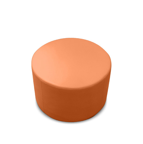 K2 Marbella Flinders Senior Round Ottoman Orange PU Leather