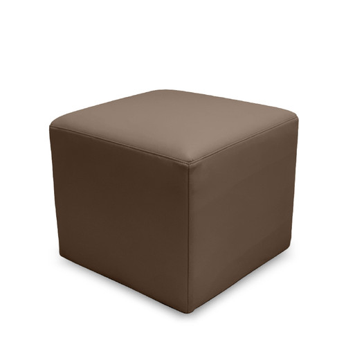 K2 Marbella Cook Junior Square Ottoman Dark Brown PU Leather