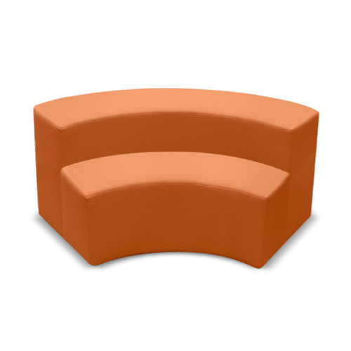 K2 Marbella Polo Concave 2 Seater Chair With Low Back 800W x 670D x 800mmH Orange PU