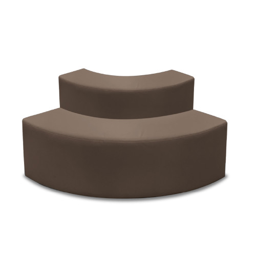 K2 Marbella Drake Convex 2 Seater Chair Low Back 800W x 670D x 800mmH Dark Brown PU