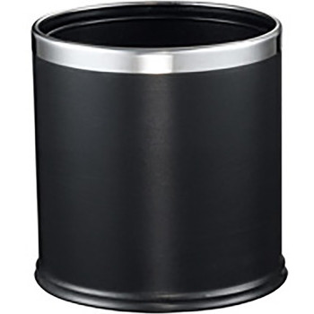 Compass 10L Round Leatherette Bin - Black, Each