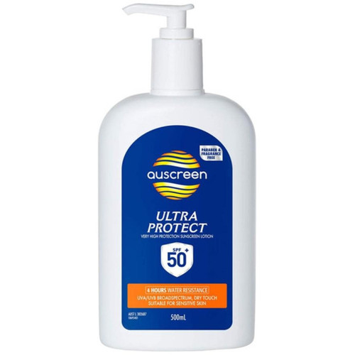 Auscreen Ultra Protect SPF 50+ Sunscreen 500ml Pump Bottle