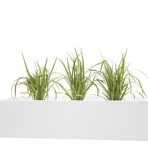 Steelco Tambour Planter Box 900W x 463D x 225mmH White Satin