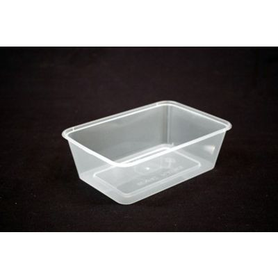 Disposable Rectangular Container 750ml Natural 118mm (W) x 175mm (L) x 56mm (H) - Box of 500 (Lids Sold Separately)