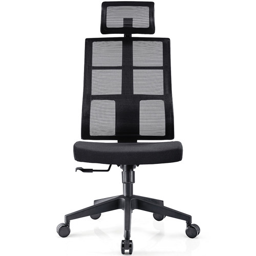 Sylex Jefferson Hi Back Chair With Headrest Mesh Back Black Arms Black