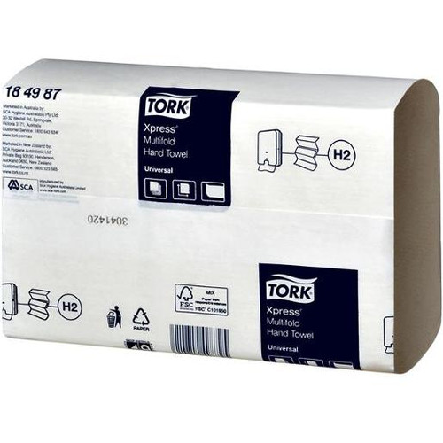 Tork H2 Xpress Multifold Hand Towel / Slimline 1 Ply Universal 230 Sheets, Carton of 21