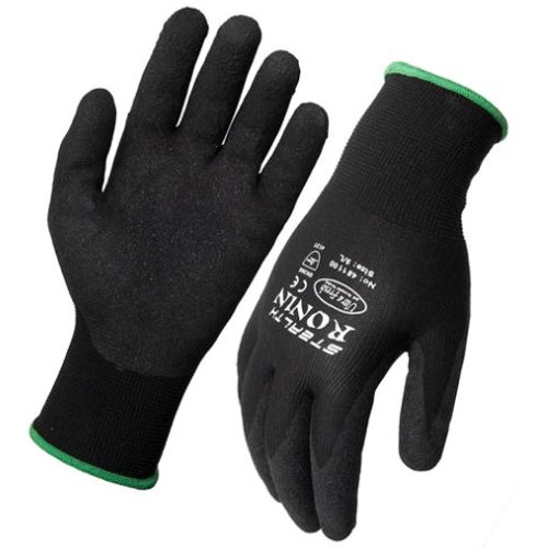 Stealth Ronin Nitrile Palm Work Gloves - Size 8 (Medium) Pair