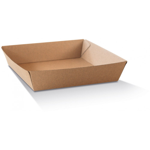 Large Brown Corrugated Tray Plain 152mm x 225mm x 45mm (Size 4) Carton of 250
