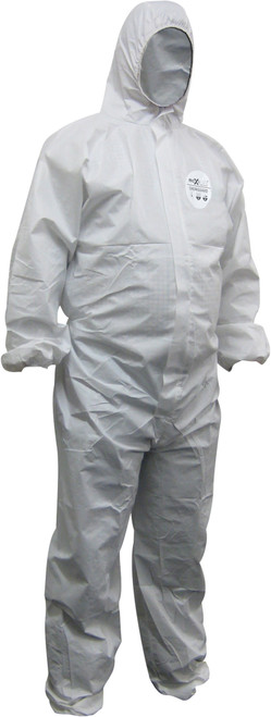 Maxisafe Chemguard White Sms, Type 5/6 Disposable Coverall - Medium