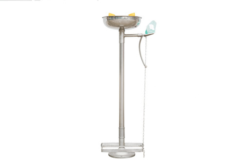 Stainless Steel Pedestal Eye Wash With Bowl