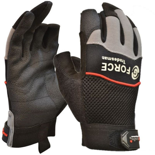 G-Force 'Tradesman' 2 Finger Mechanics Glove, Small Pair