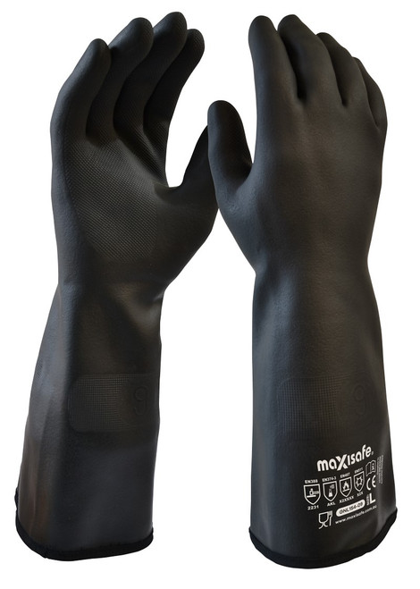 Maxisafe Neotherm Heat Resistant Neoprene Gauntlet - 38cm , Large Pair