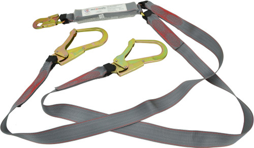 Maxisafe Double Lanyard W/ Snaphook & Scaffold Hook 2M