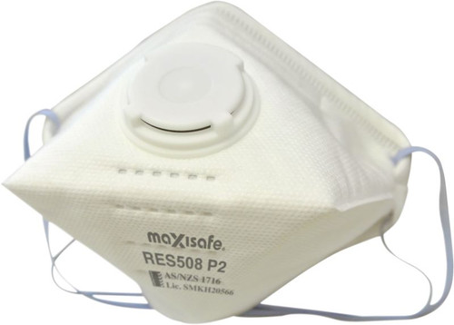 Maxisafe P2 Flat Fold Respirator With Valve - Card of 3