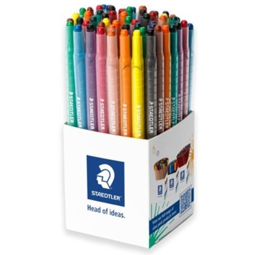 Staedtler 221 Noris Wax Twister Crayons Assorted Cup of 72