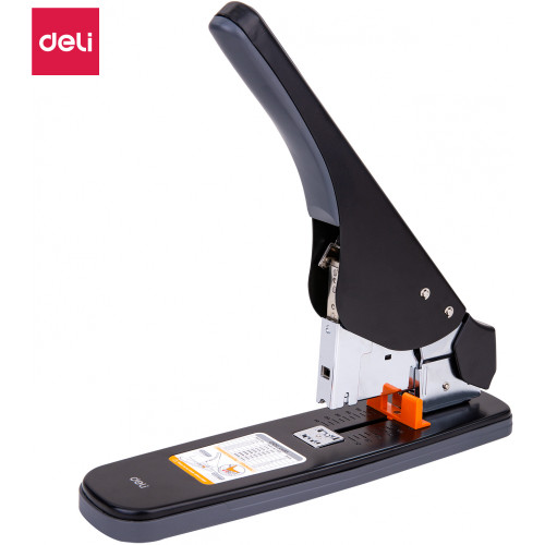 Deli Effortless 210 Sheets Heavy Duty Stapler Black