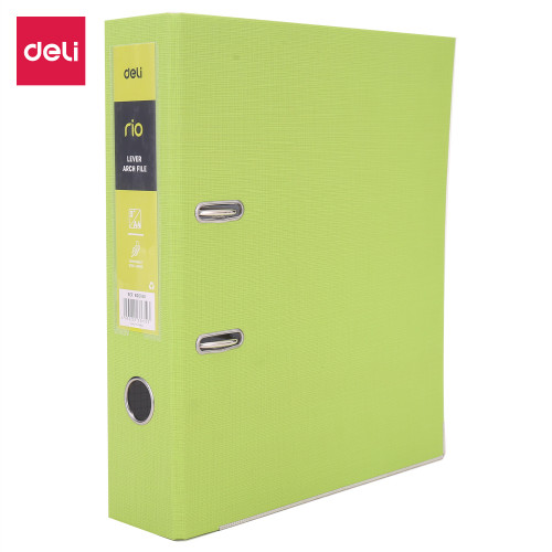 Deli Lever Arch File Green 75mm