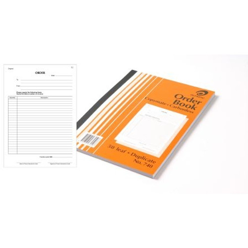 Olympic Carbonless Duplicate Order Book No.740 297 x 210mm 50 Leaf (142795)