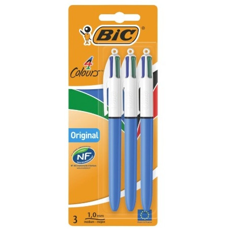 Bic 4 Color Medium Point Pen , Pack of 3
