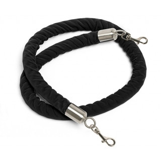 DELUXE QUEUING STANCHION ROPE With Clips 2.0m Black