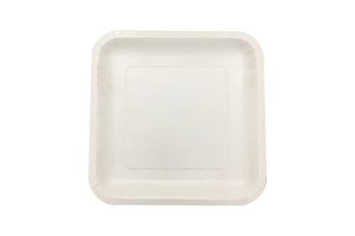 230mm FSC Square White Paper Plate, Pack of 15