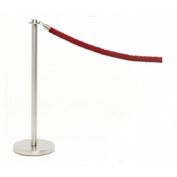 DELUXE QUEUING STANCHION Brushed Pole & Base