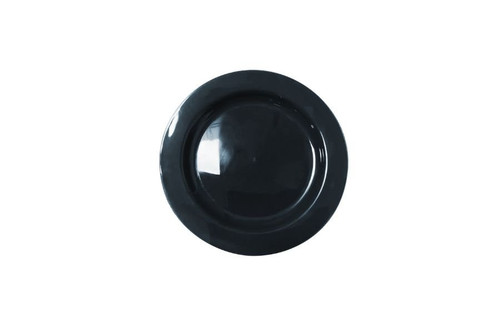 180mm Reusable Snack Plate Black, Pack of 10