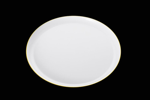 160mm Heavy Duty White Plate with Gold Rim, Pack of 10