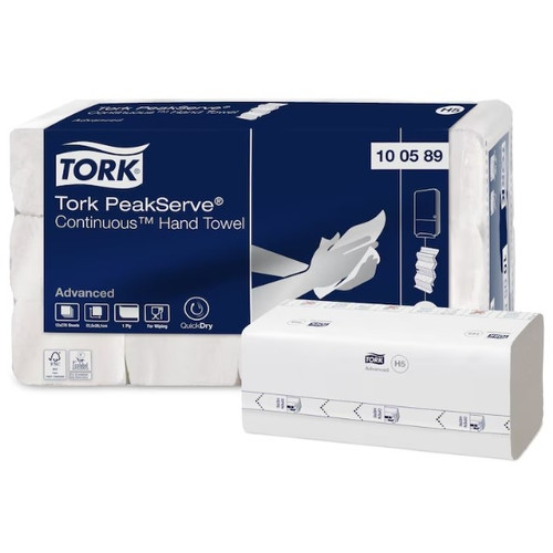 Tork H5 PeakServe Continuous Hand Towel 1ply Advanced 270s, Pack of 12