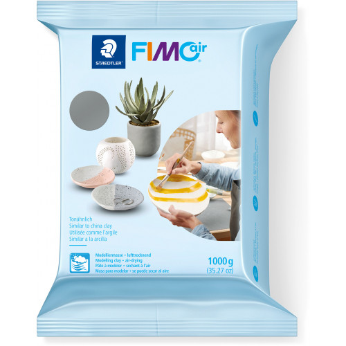 Staedtler 8101 FIMOair Drying Basic Modelling Clay 1kg - Grey