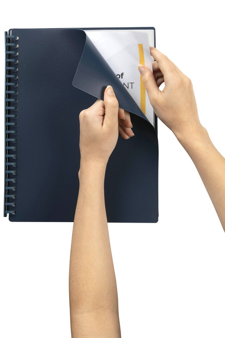 DISPLAY BOOK A4 REFILLABLE PP 20 POCKETS NAVY