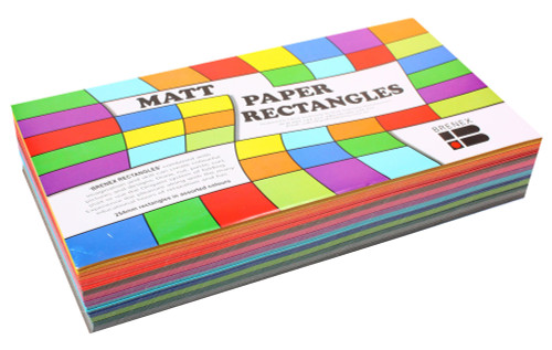 Brenex Matte Rectangles 250 x 125mm Assorted, Pack of 360 Sheets (80196)