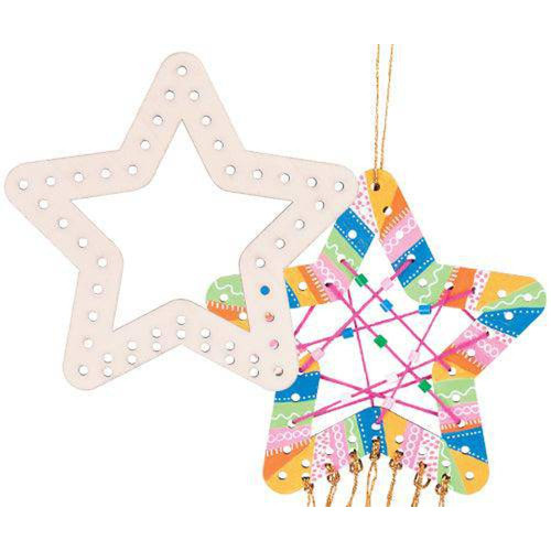 Wooden Weaving Star Pack of 10