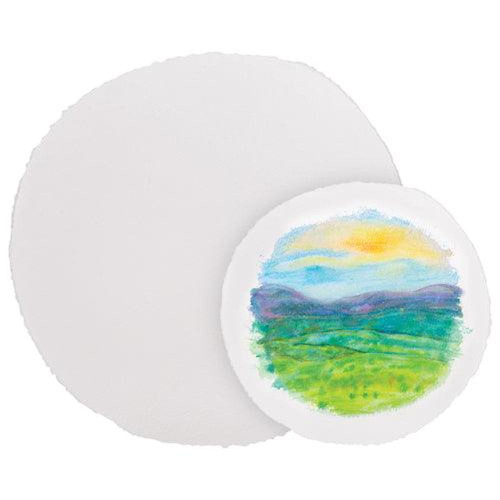 Handmade 100% Recycled Cotton Watercolour Paper 300gsm - 31cm / Round