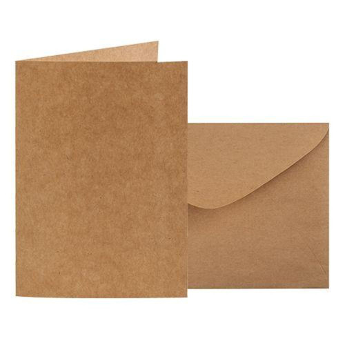 Kraft Card and Envelope 120 x 170mm (folded) Pack of 20